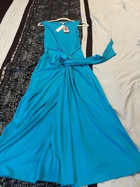 sofia by sofia vergara Teal Twist-Front Maxi Dress, NWT’s